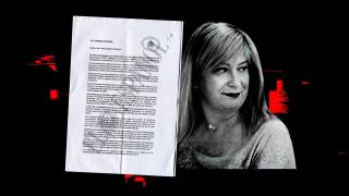 Leire Díez y la denuncia del fiscal Stampa, en un fotomontaje.