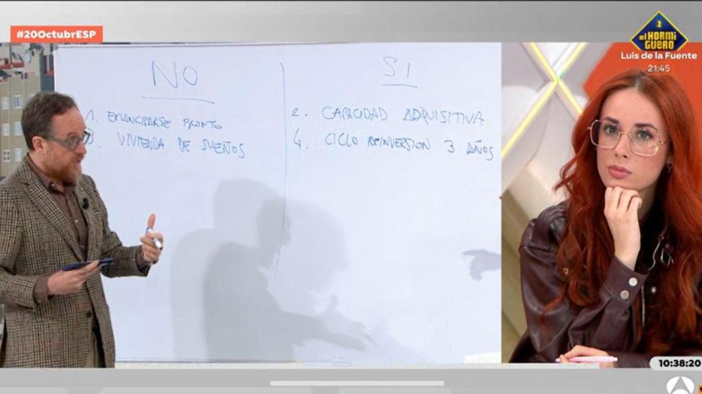 Jon Goitia, propietario de 15 pisos, (izquierda) y Sara García, joven estudiante, (derecha)