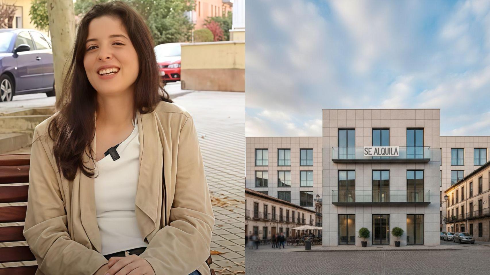 Victoria y un piso en alquiler generado con IA.