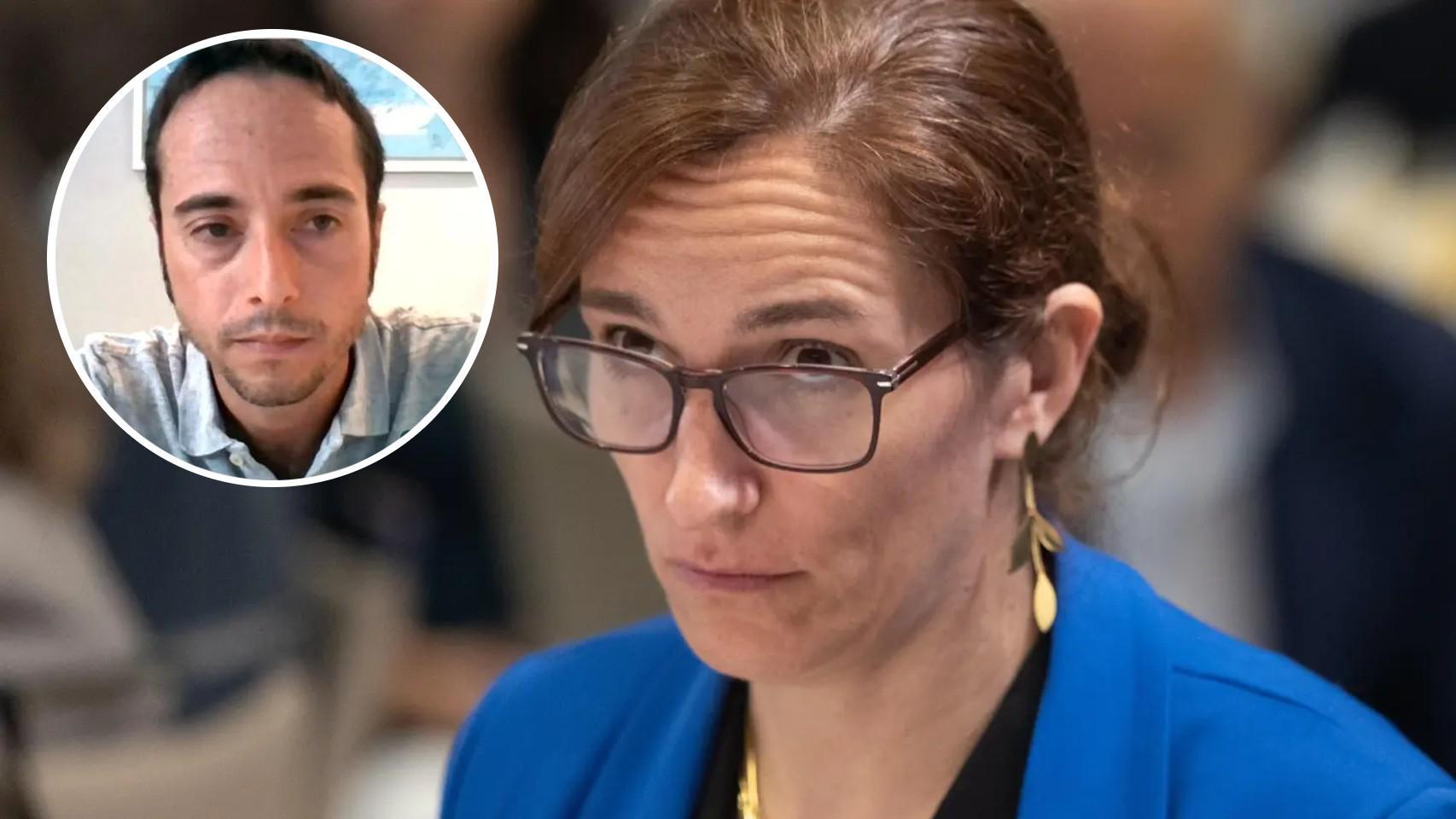 La ministra Mónica García y el pediatra de Urgencias David Andina.