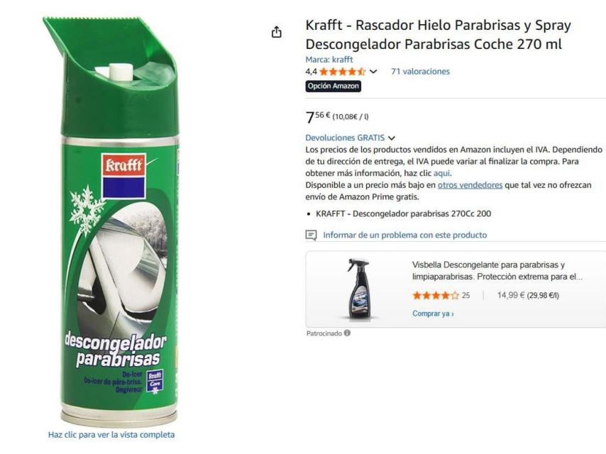 Captura de pantalla de Amazon