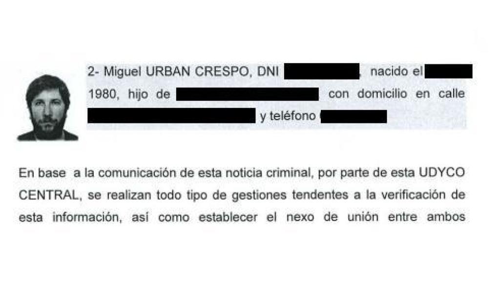 Imagen de Urbán en las diligencias abiertas por Antidroga.