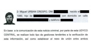 Imagen de Urbán en las diligencias abiertas por Antidroga.