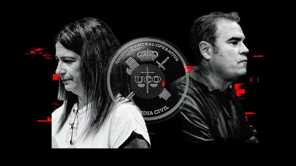 Fotomontaje con los rostros de Leire Díez y Pérez Dolset.