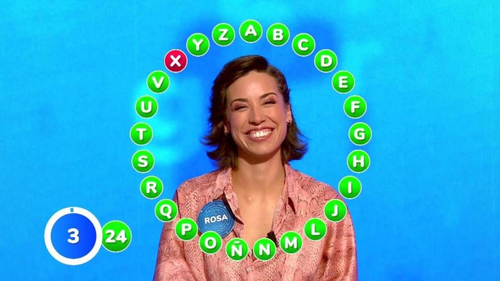 Rosa, en el Rosco de 'Pasapalabra'.