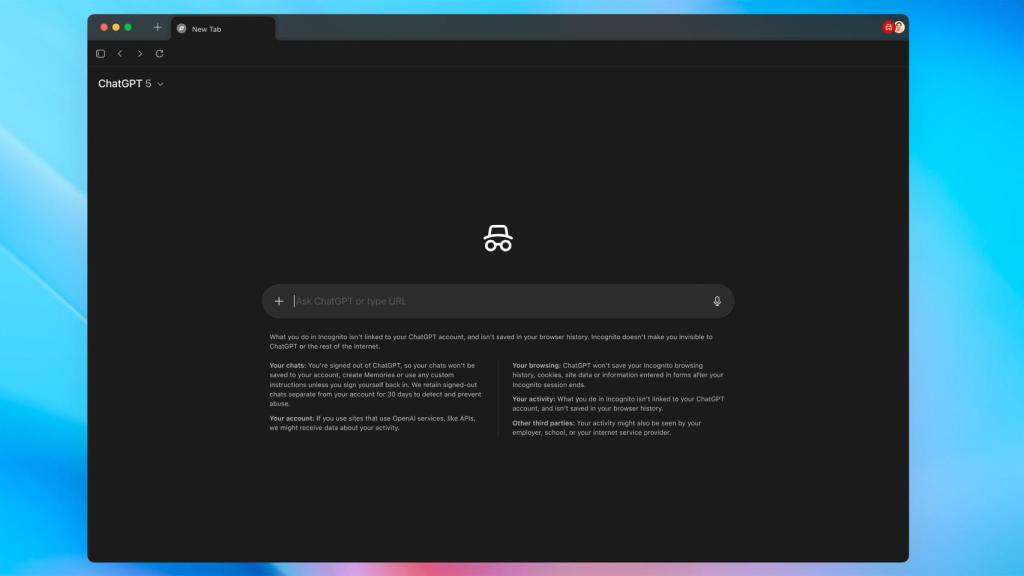 El modo incógnito de Atlas