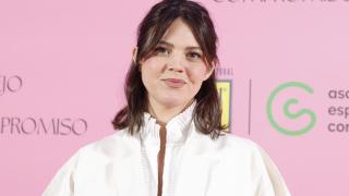 Isabel Junot en el photocall de Solan de Cabras.