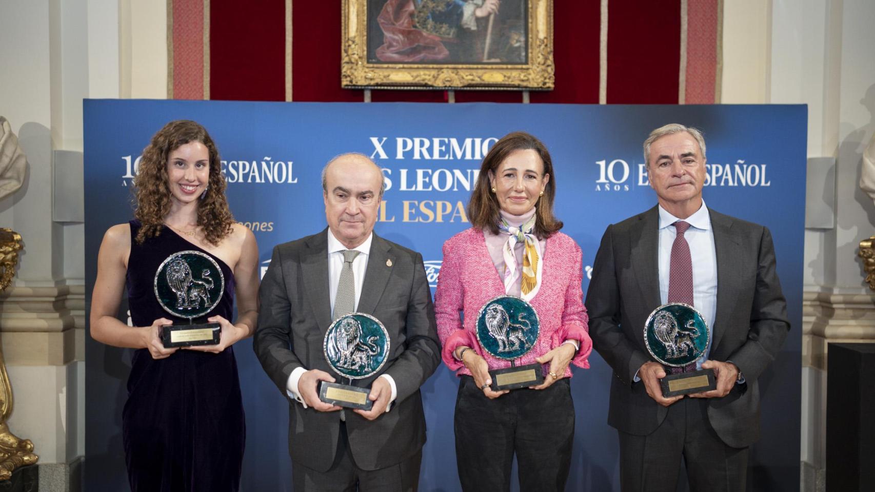 Los leones de El Español: Iris Tió, Mariano Jabonero, Ana Patricia Botín y Carlos Sainz.