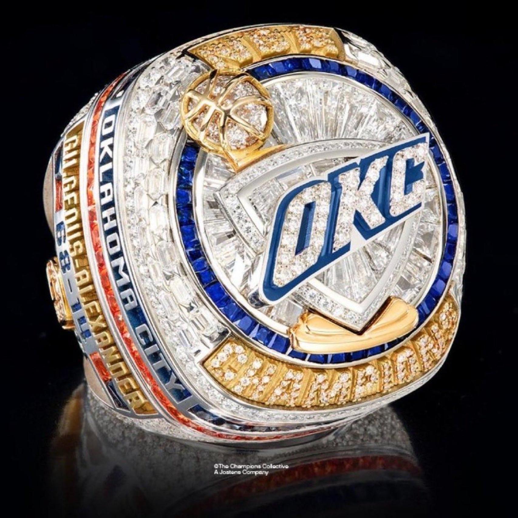 El anillo de campeón de la NBA para cada jugador de Oklahoma City Thunder