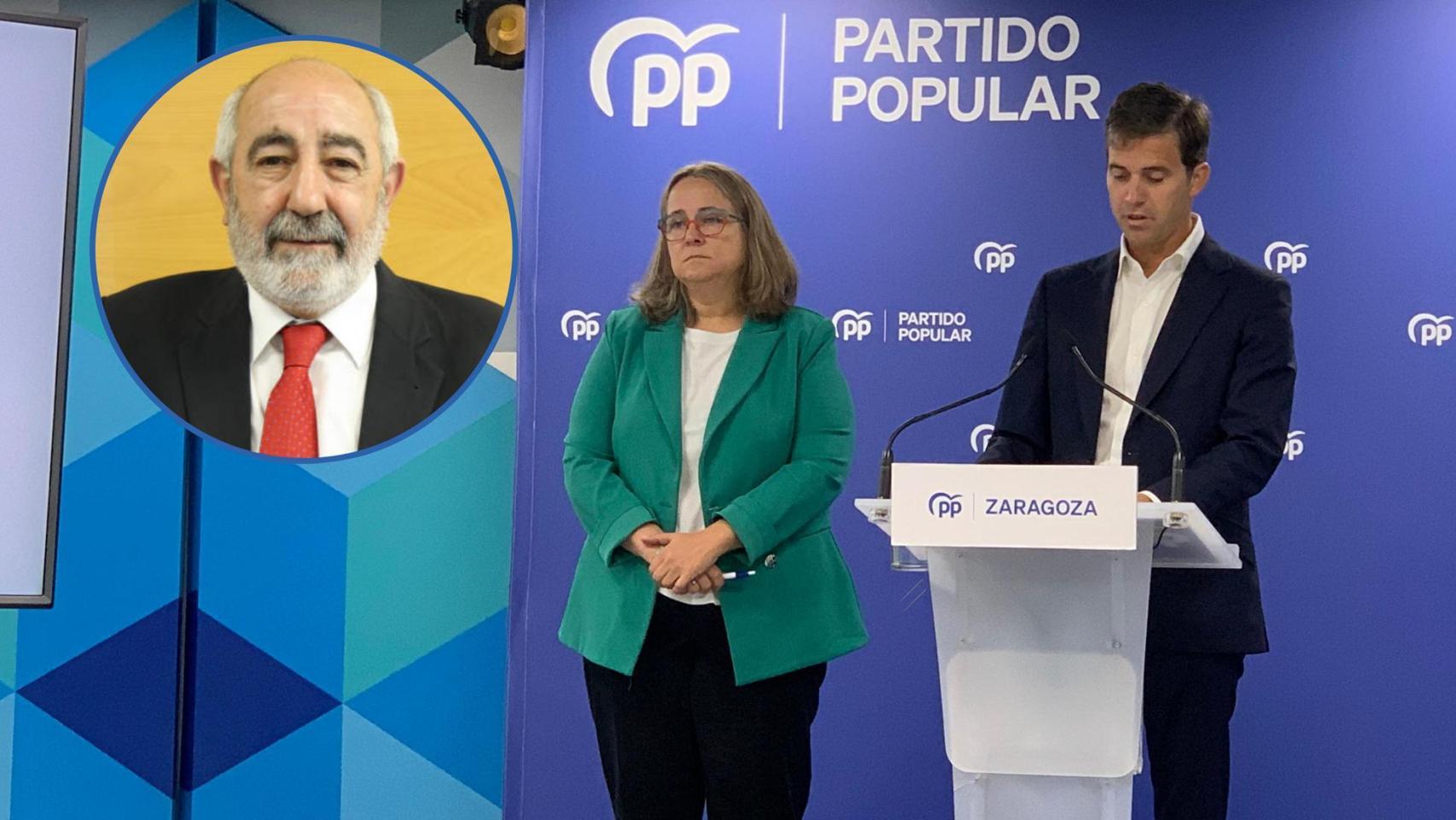 Celma y Maricarmen Lázaro (PP), esta semana en la sede del partido.