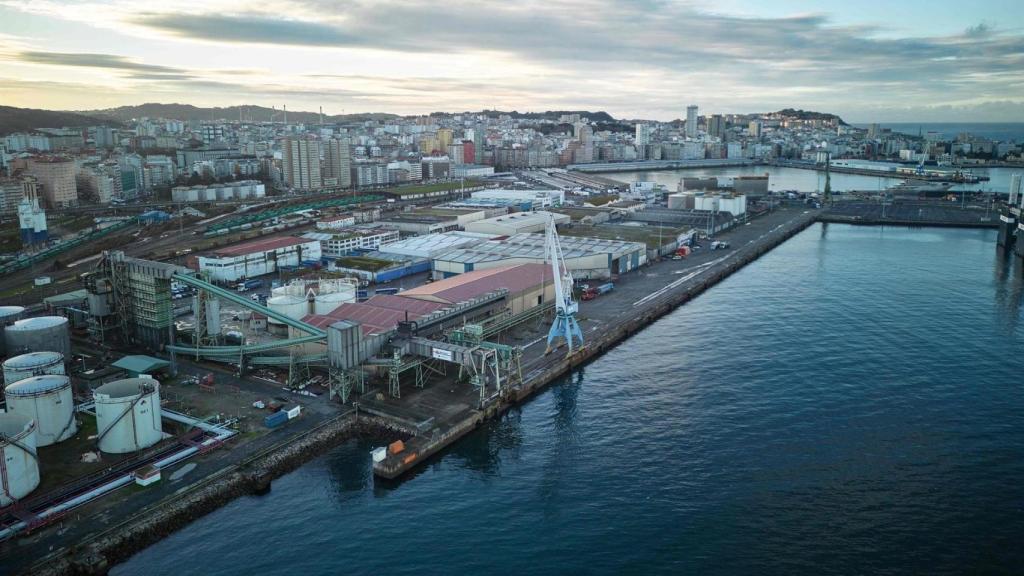 Panorámica de los muelles de A Coruña.