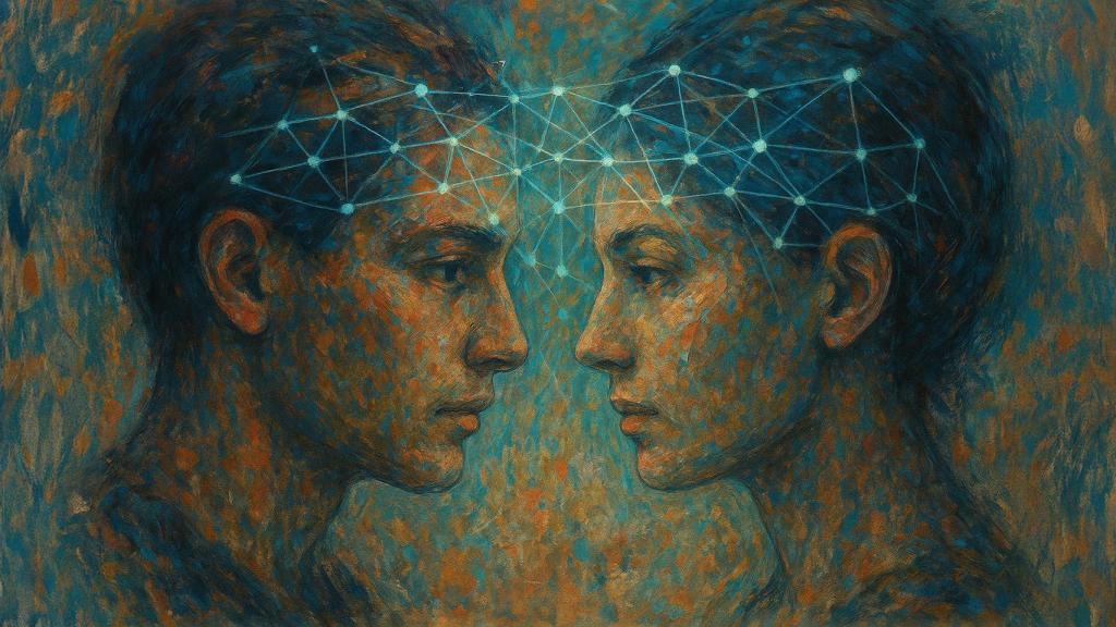 Imagen generada por inteligencia artificial de dos rostros similares.