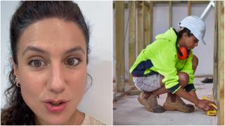 Imagen de la joven española y una imagen de iStock.