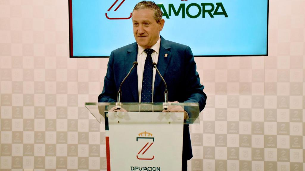 El presidente de la Diputación de Zamora, Javier Faúndez, tras la Junta de Gobierno