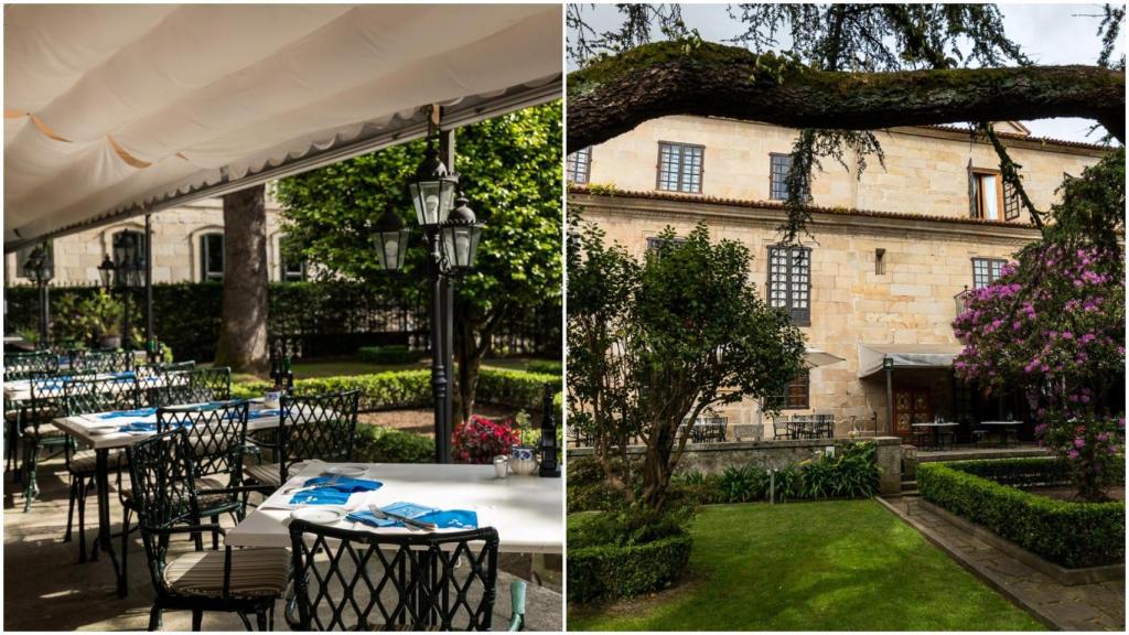 Terraza y jardín del Parador de Pontevedra