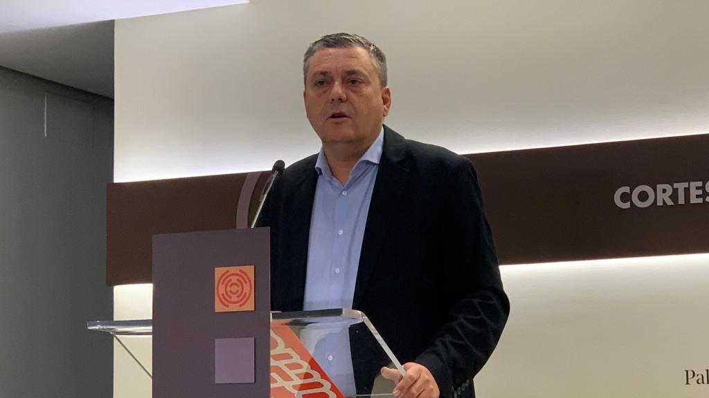 Fernando Sabés, este miércoles en las Cortes de Aragón.