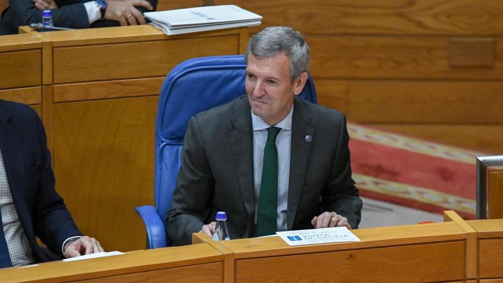 El presidente de la Xunta, Alfonso Rueda, en el Parlamento.