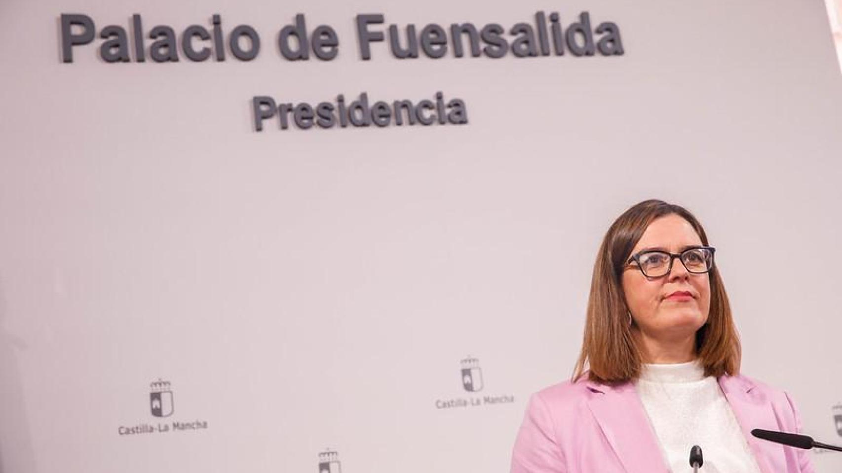 Esther Padilla este miércoles en rueda de prensa.