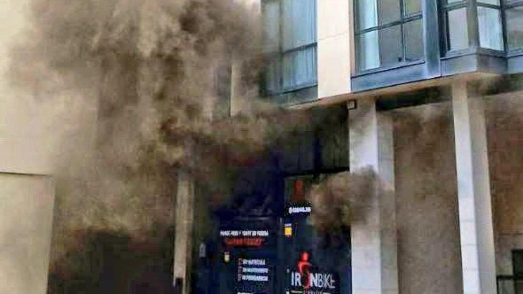 Incendio en un gimnasio de A Coruña.