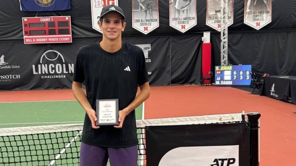 Rafa Jódar, tras conquistar el Challenger de Lincoln.