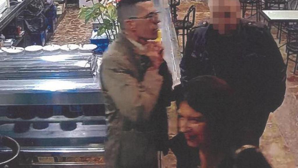 Leire Díez, durante su reunión con Villalba.