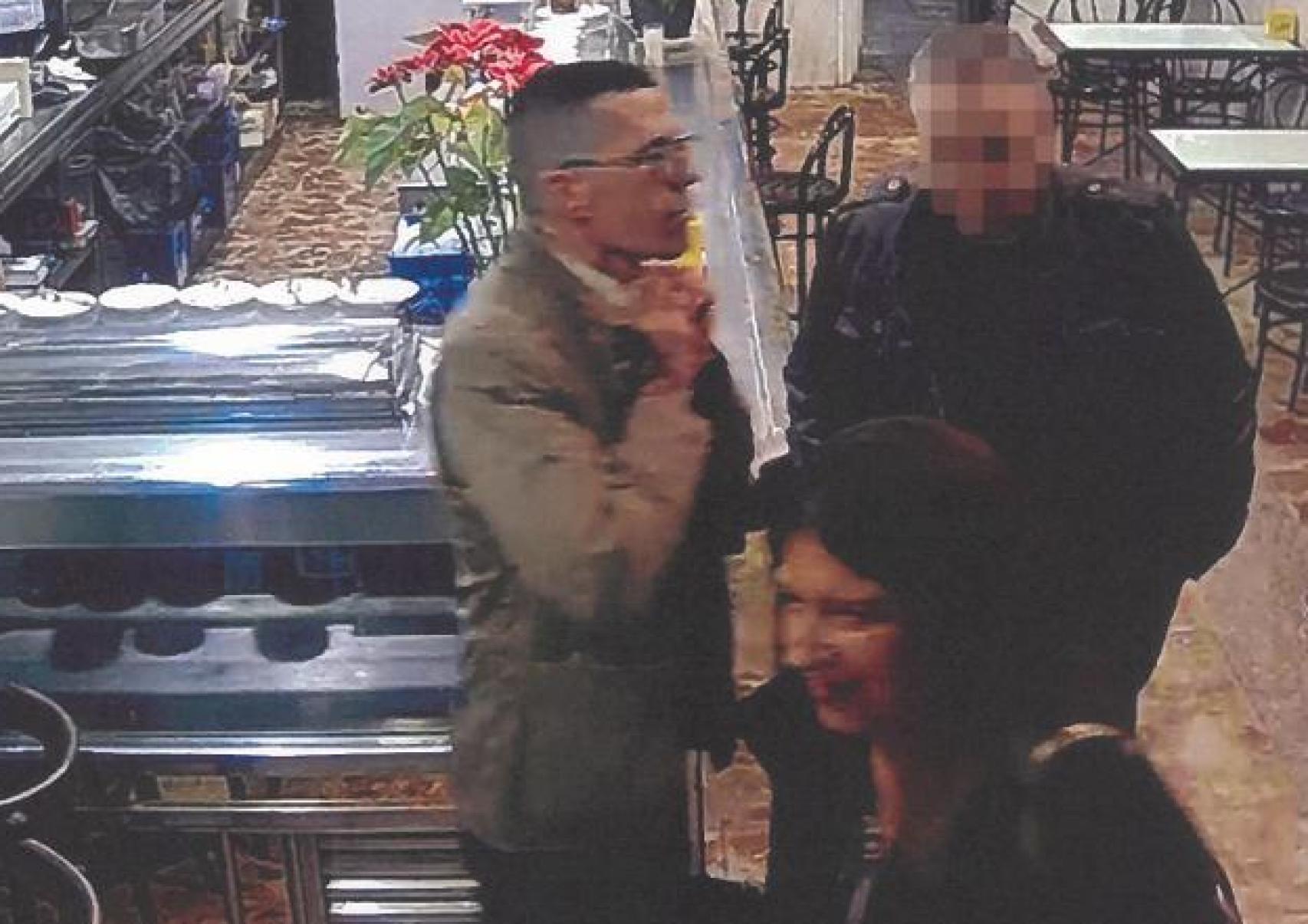 Leire Díez, durante su reunión con Villalba.