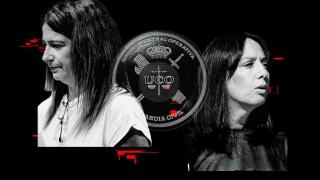 Leire Díez y la directora de la Guardia Civil, Mercedes González.