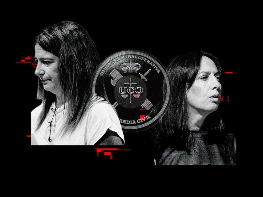 Leire Díez y la directora de la Guardia Civil, Mercedes González.