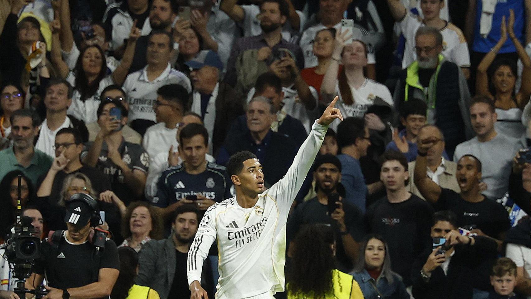 Bellingham celebra su gol contra la Juventus.