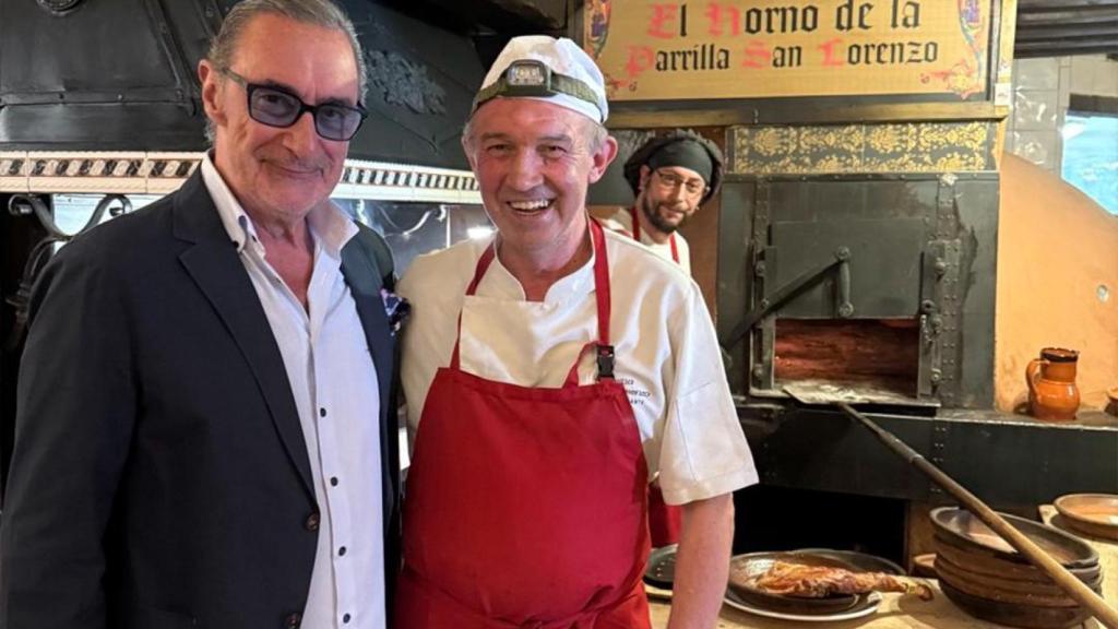 Carlos Herrera en La Parrilla de San Lorenzo.