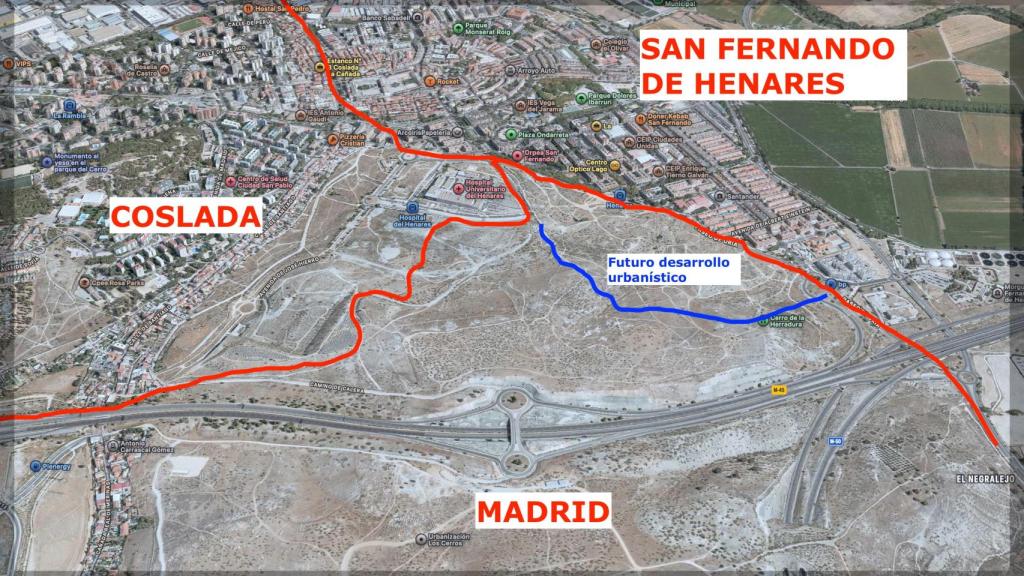 Mapa del terreno llamado Ensanche de San Fernando.