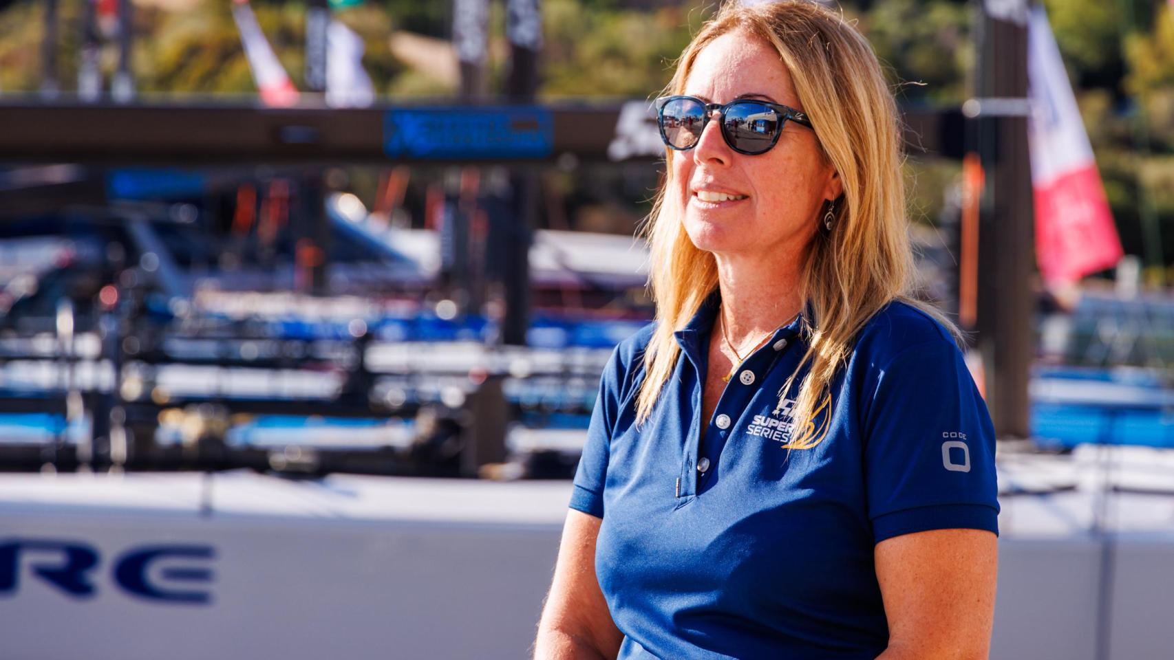 La regatista, en uno de sus días de trabajo.