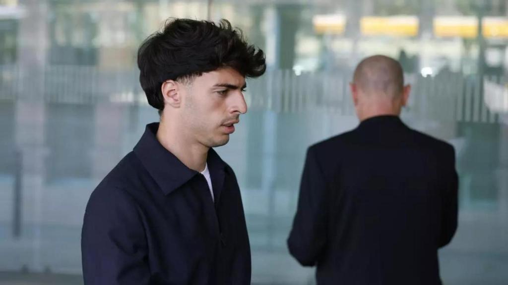 Álvaro Aguado, a su llegada a la Ciudad de la Justicia de Barcelona en su declaración como investigado.