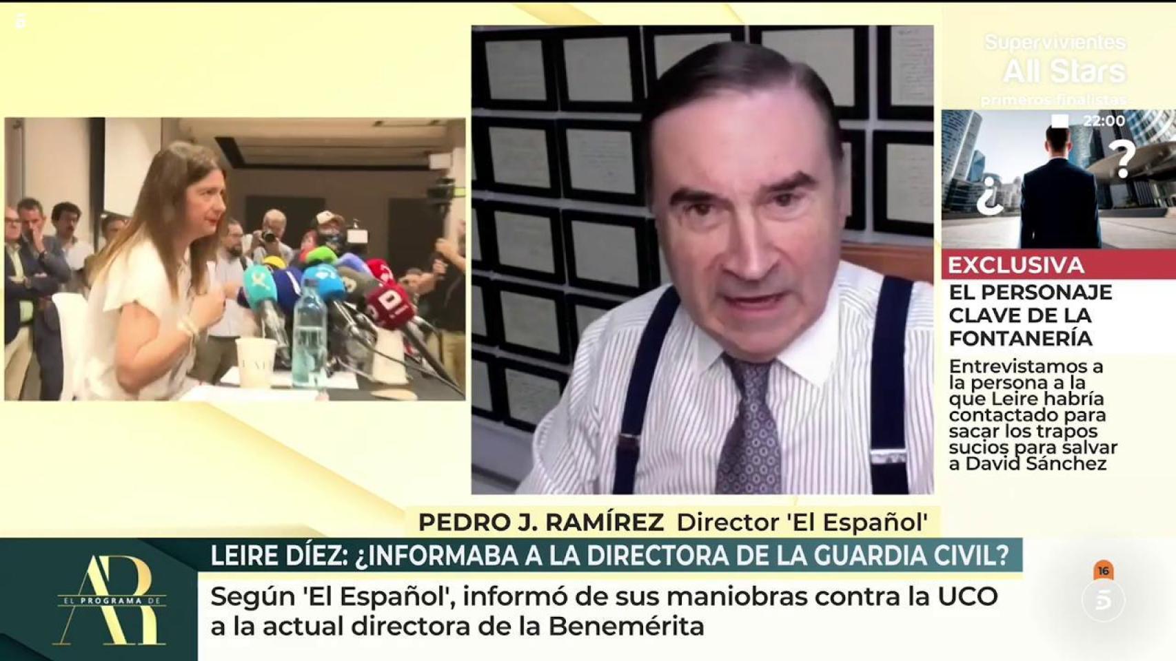 Pedro J. Ramírez durante su intervención este jueves en 'El programa de AR'.