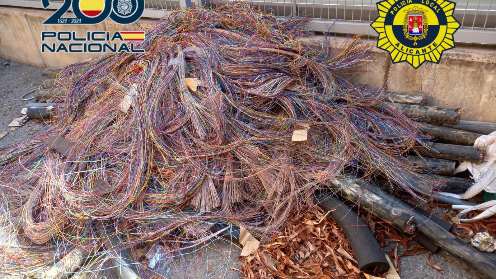 El cobre intervenido por la Policía Nacional.