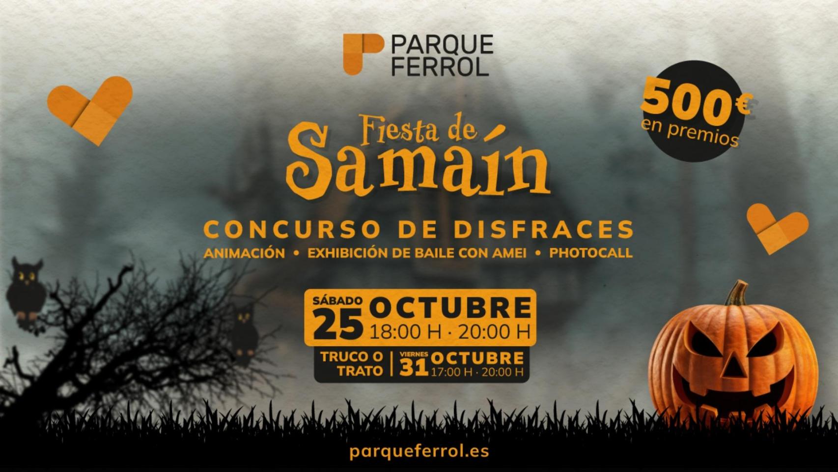 Parque Ferrol celebra Samaín con una gran fiesta de disfraces y el clásico Truco o Trato