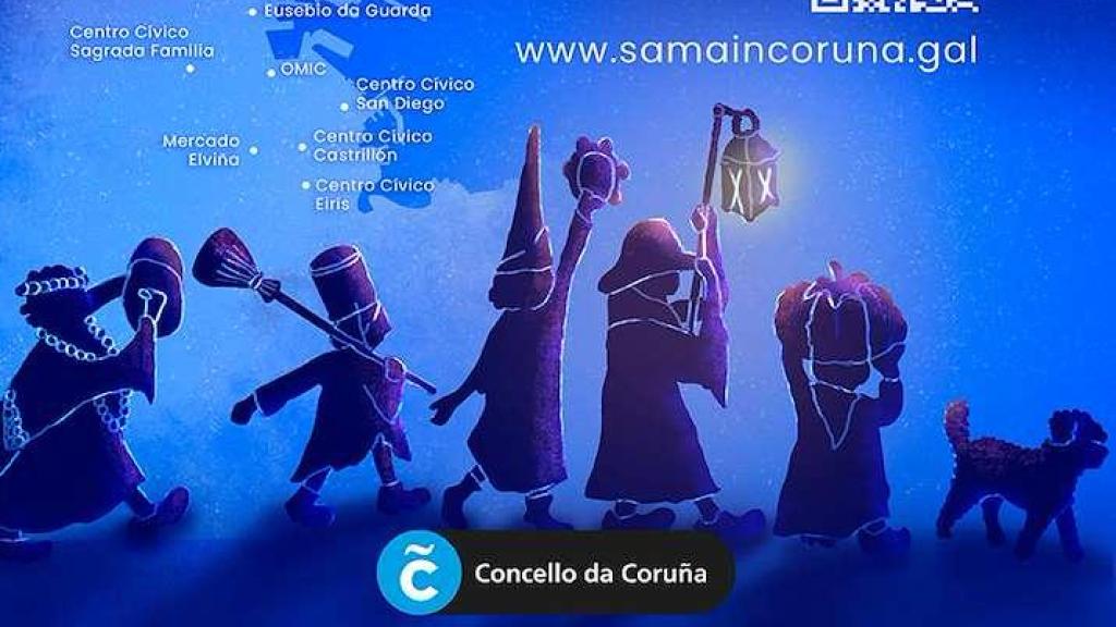 Cartel de los talleres gratuitos de Samaín de los Centros Cívicos