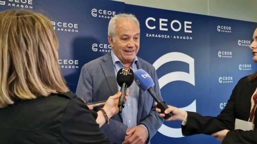 Miguel Marzo, en uno de los actos de CEOE Aragón.