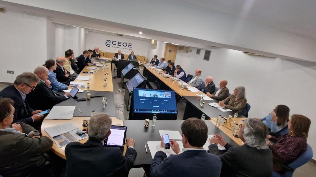 El Comité Ejecutivo de CEOE Aragón, este jueves.