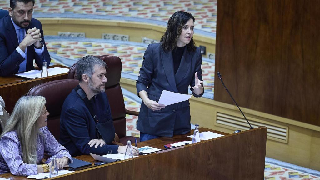 Isabel Díaz Ayuso durante un pleno de la Asamblea de la Comunidad de Madrid.