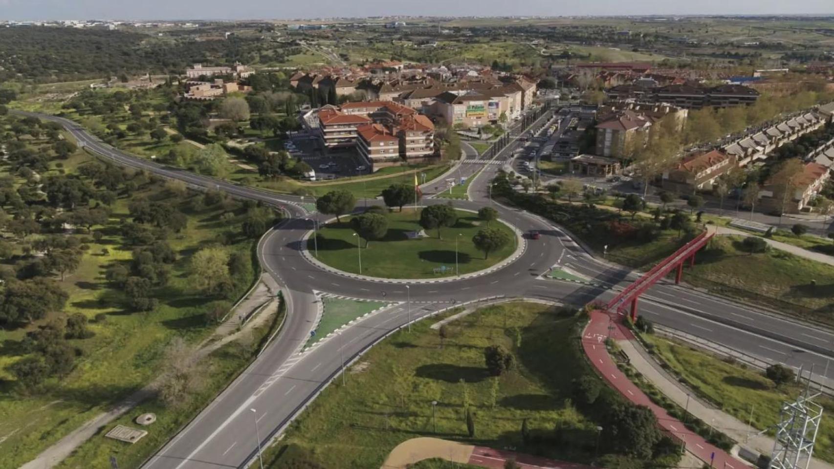 Boadilla del Monte desde el aire.