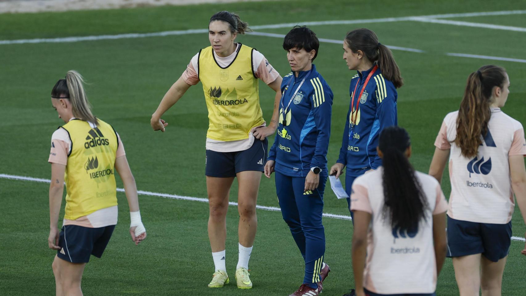 Sonia Bermúdez, en un entrenamiento de la Selección.