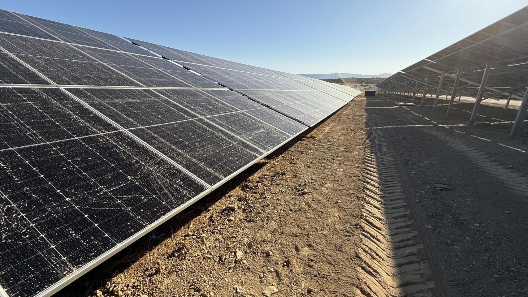 Planta solar en Extremadura.