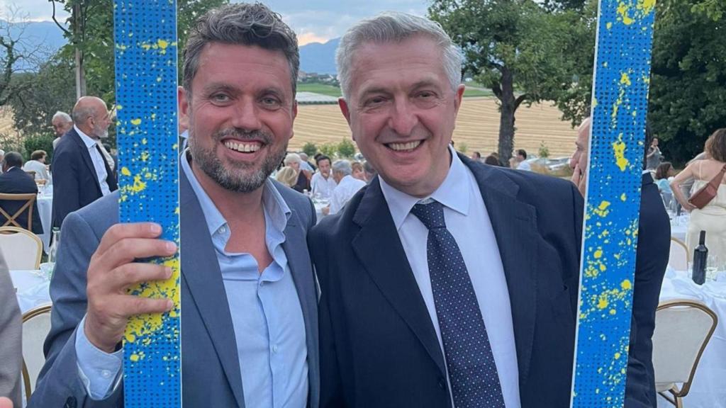 Rafael Carrascosa (izquierda), con Filippo Grandi (derecha), Alto Comisionado de Naciones Unidas para los Refugiados