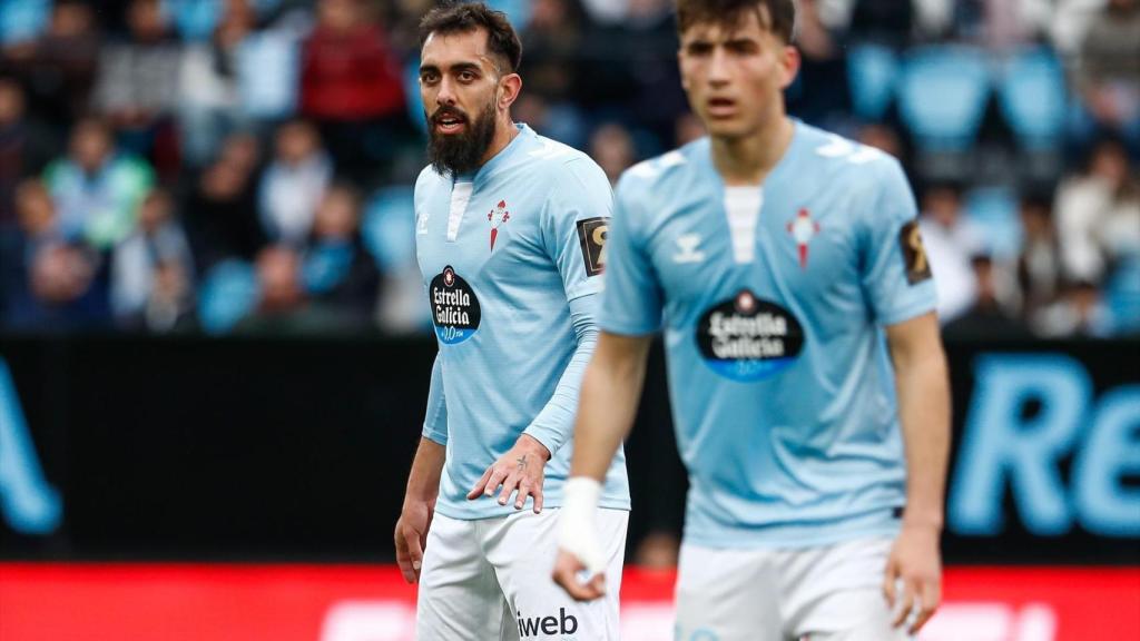 Borja Iglesias, durante un partido con el Celta en La Liga