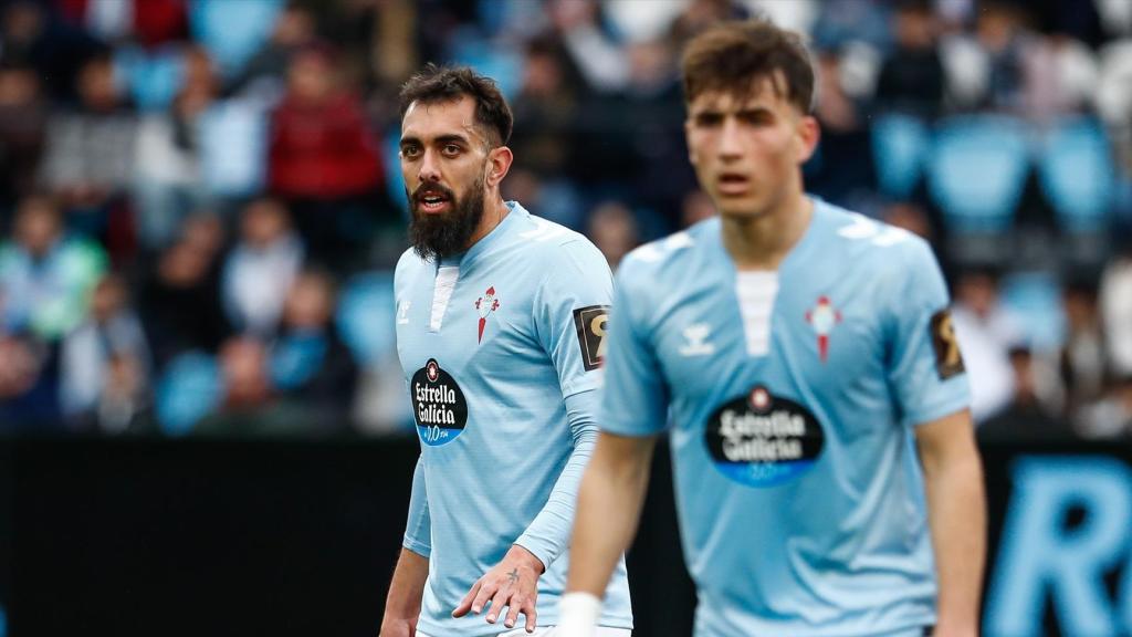 Borja Iglesias, durante un partido con el Celta en La Liga