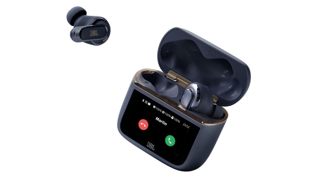 JBL Tour PRO 3 en azul oscuro.