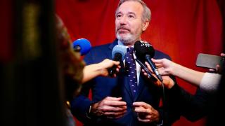 El presidente de Aragón, Jorge Azcón, este jueves en una entrega de premios.