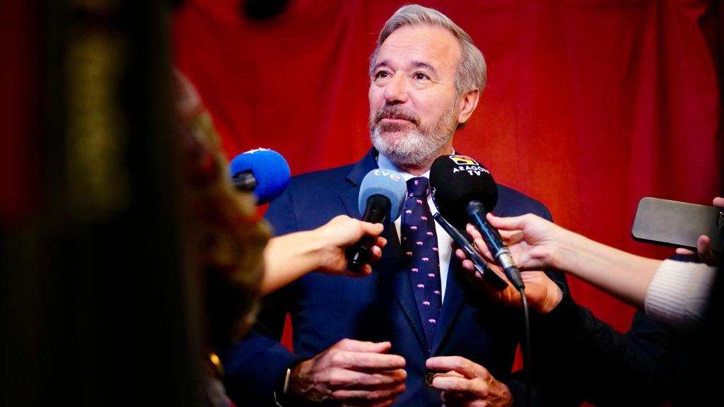 El presidente de Aragón, Jorge Azcón, este jueves en una entrega de premios.