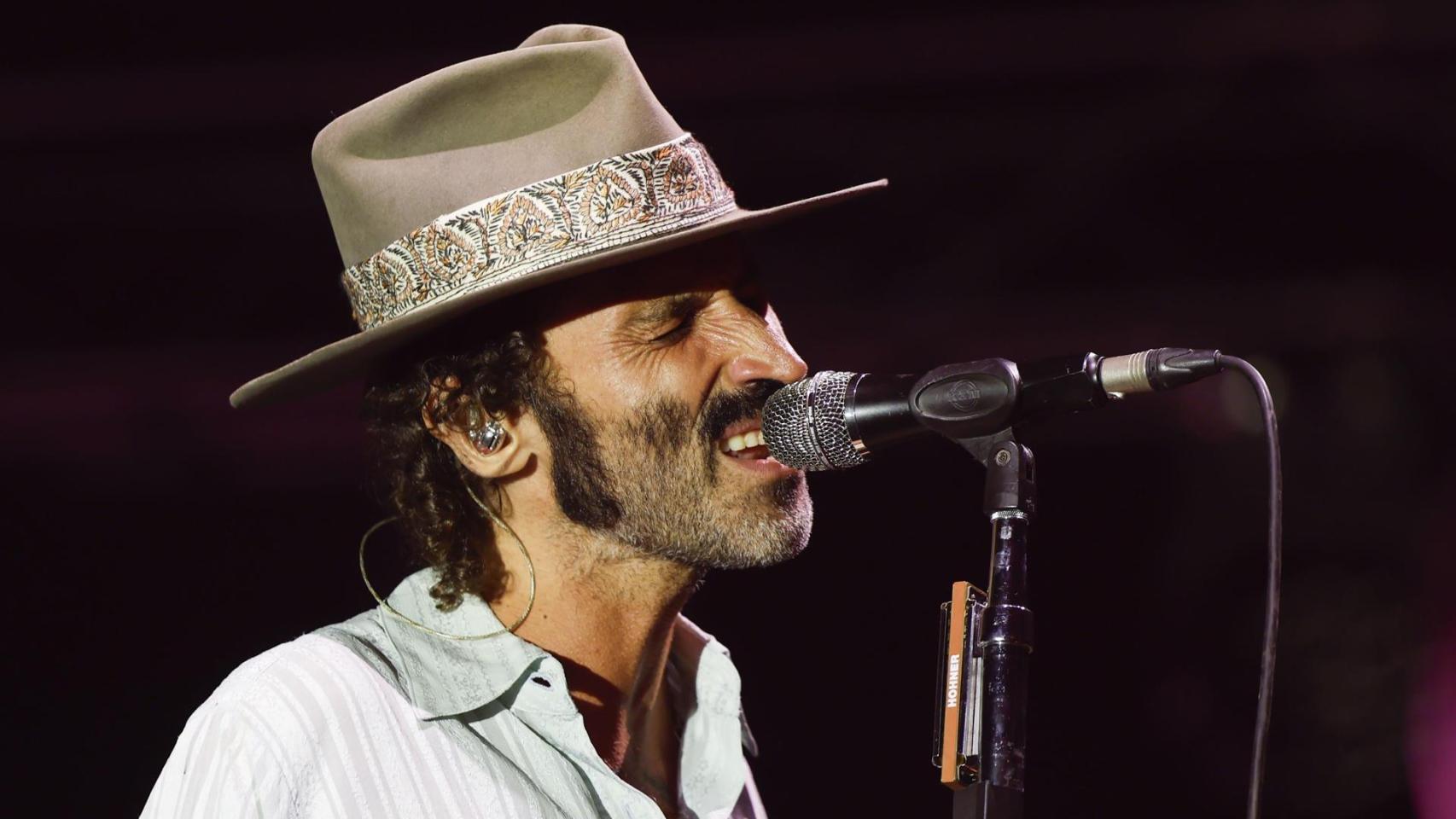 Leiva durante su concierto en el Pabellón Príncipe Felipe el 12 de octubre